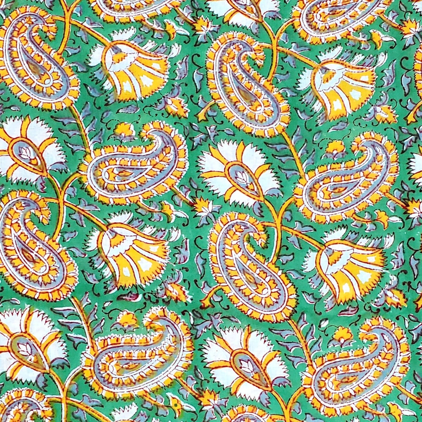 Sanganeri Handblock Cotton Fabric #12