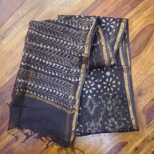 Cotton Kota Doria Dabu Dupatta #1