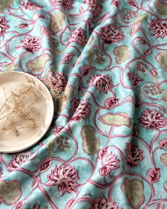 Sanganeri Handblock Cotton Fabric #72