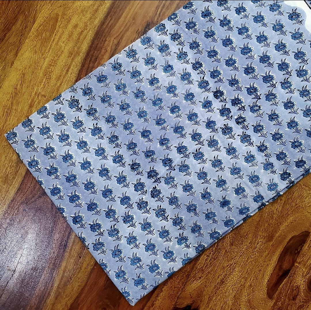 Sanganeri Handblock Cotton Fabric #39