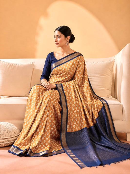 SICO Block Print Saree #5