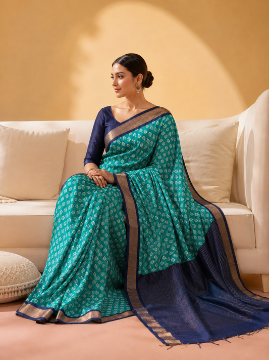 SICO Block Print Saree #2