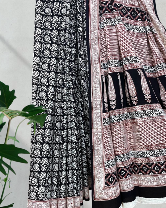 Cotton Bagh Printed Saree #3